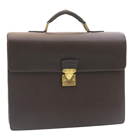 LOUIS VUITTON Taiga Serviette Moskova Business Bag Acajou M30036 LV Auth ar6116 - Picture 1 of 16